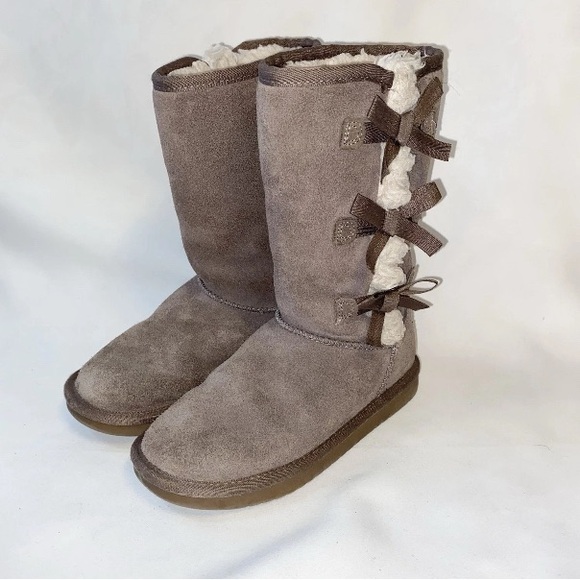 Koolaburra Shoes - Kookaburra Victoria Tall Chestnut Fashion Women's Boots 6 Ugg Cozy Suede